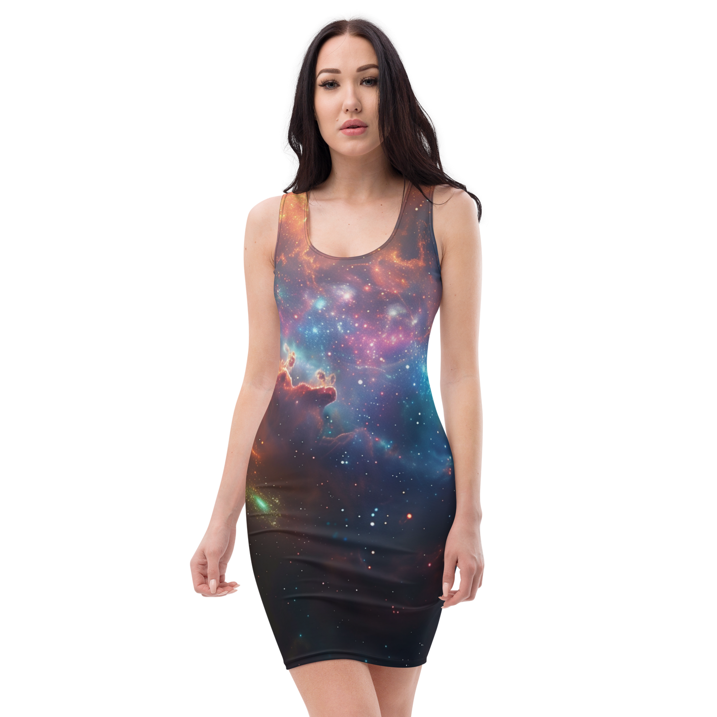 cosmic dazzle bodycon dress 🌌